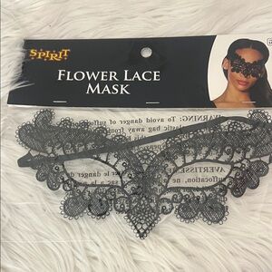Spirit Halloween Black Flower Lace Mask
